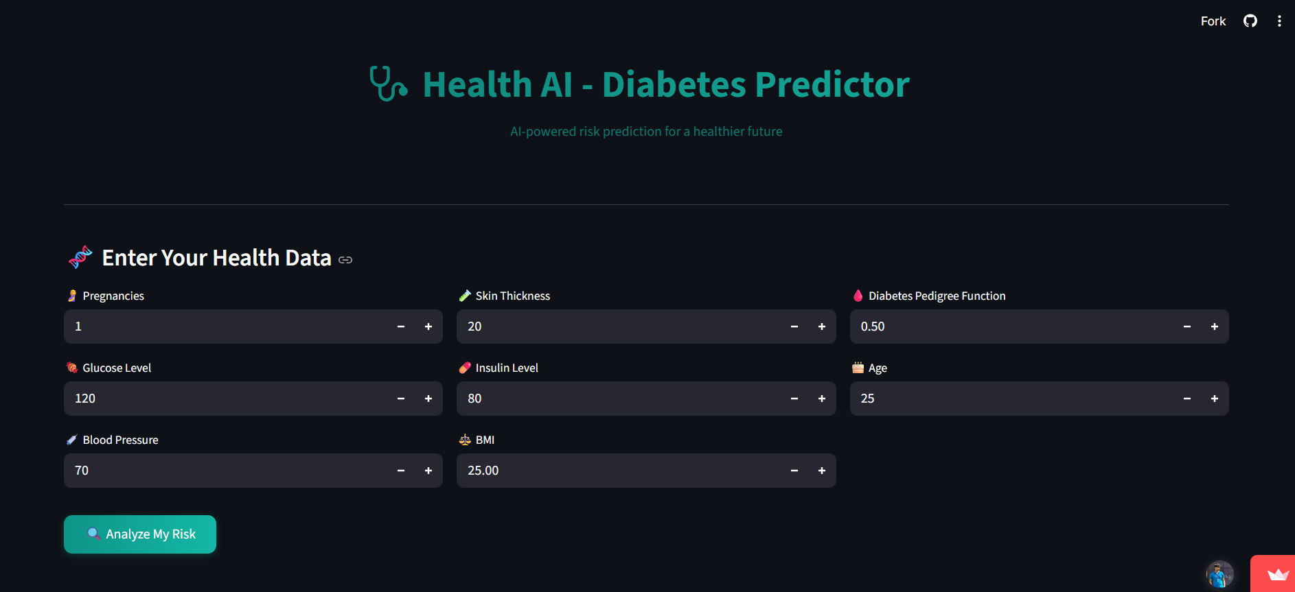 Diabetes Prediction App